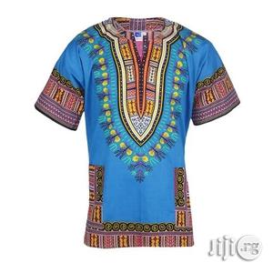 African Print Traditional Danshiki - Blue