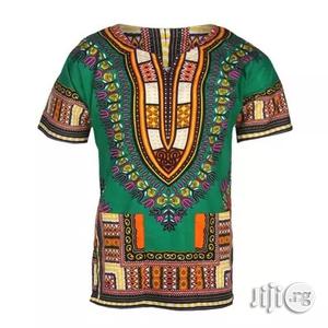 African Print Traditional Danshiki - Green