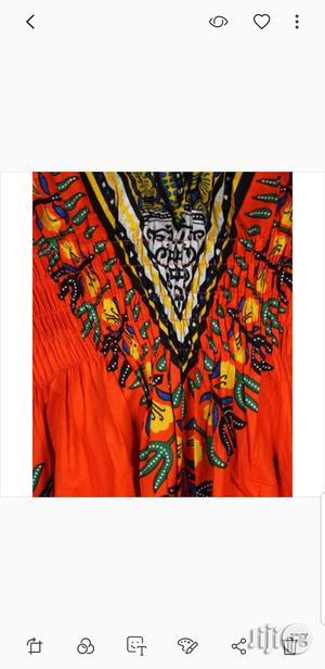 African Prints Danshiki for Her- Orange Yellow