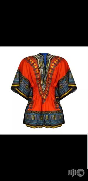 African Prints Danshiki for Her- Orange Yellow