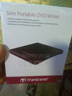 Transcend Extra Slim Portable DVD Writer Optical Drive