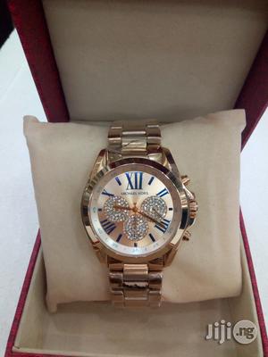 Micheal Kors Chronograph Rose Gold-tone Wrist Watch