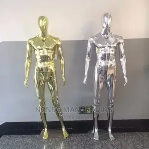 New Design Male And Female Gold And Silver Chrome Mannequins