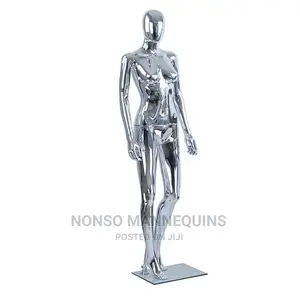 Female Silver Chrome Mannequins