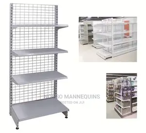 Double Sides Wire Backshelf Metal Gondola Storage Shelf.