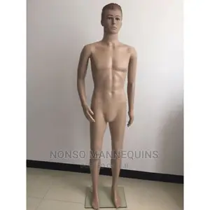 Skin Man Mannequin With Moulded Wig for Window Display