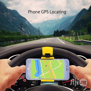 Car Steering Wheel Clip Mount Rubber Band Holder for iPhone