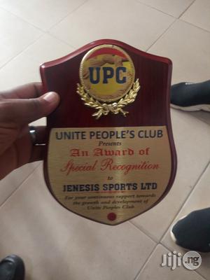 Plaque Award With Printing at Chinochris Sports LTD