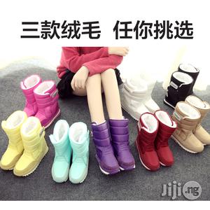 Unisex Waterproof Warm Cotton Shoes Thick Women's Tube Short Boots