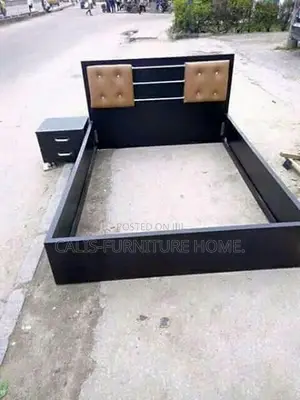 4.5ft X 6ft Bedframe. Dark Brown Color