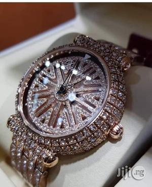 Exotic Dimini Rotary Men's Iced Out Watch - Rose Gold