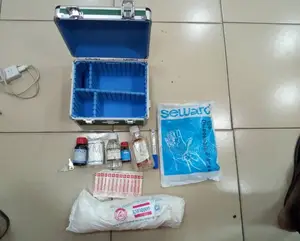 First Aid Box With Accessories Blue In
