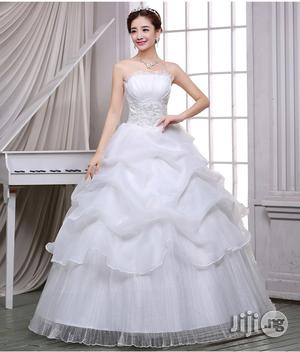 Fashion Strap Tube Top Studio Organza Women Wedding Dress