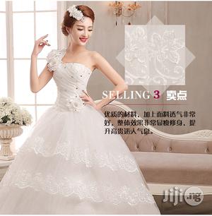 White Qi Banded Female Slim Luxury Wedding Dress