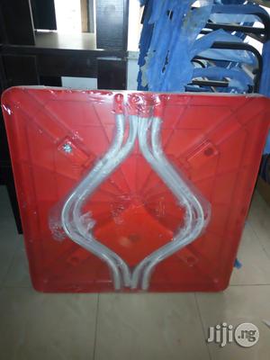 Plastic Table With Iron Legs