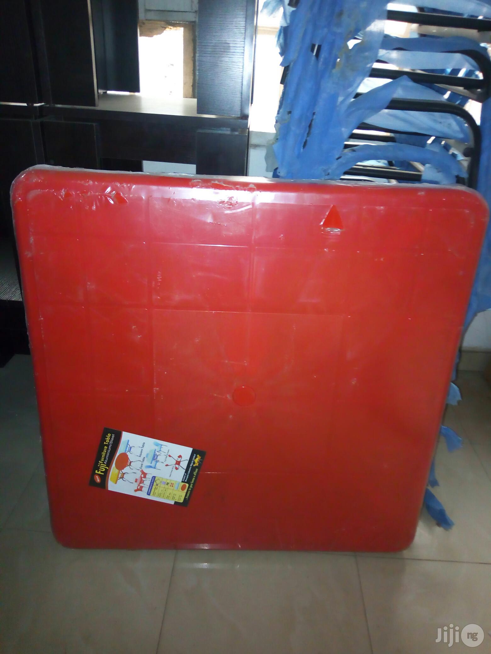 Plastic Table With Iron Legs