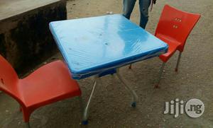Plastic Table With Iron Legs