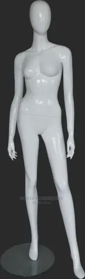 High Quality Honey Comb Glossy White Fibre Female Mannequin