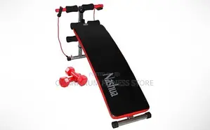 Sit Up Bench With Dumbbell And Rope 555