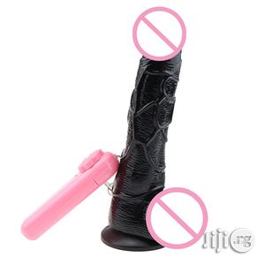 Black Flexible Silicon Dildo Sex Toys
