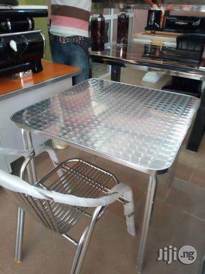 Stainless Chair And Table Suitable