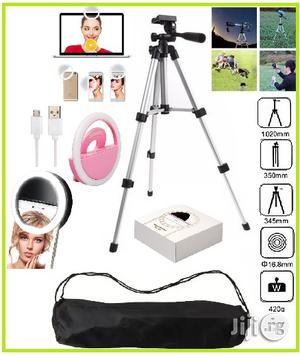 Camera Tripod Stand + Selfie Ring Light
