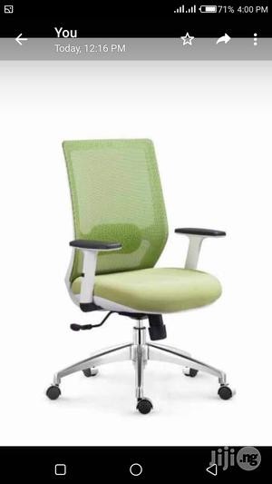 Lemon Green And White Ergonomic Chair