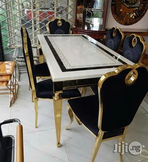 Pure Marble Golden Dinning Set