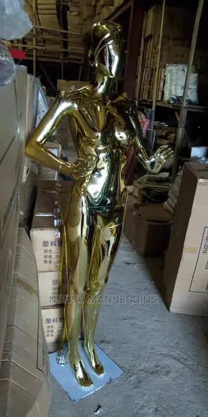 Female R1 Gold Chrome Display Mannequin