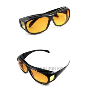 1pc HD Vision Wraparound Night Driving Glass - Yellow