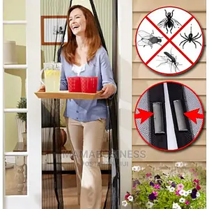Magic Mesh Anti-Mosquito Screen Door Curtain - Black