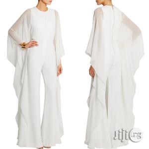 Queen European American Women's Wide Leg Pants Chiffon Mosaic Jumpsuit