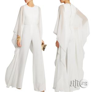 Queen European American Women's Wide Leg Pants Chiffon Mosaic Jumpsuit