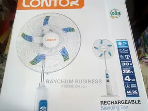 Lontor 18inches Rechargeable Fan 12v DC and AC Fan
