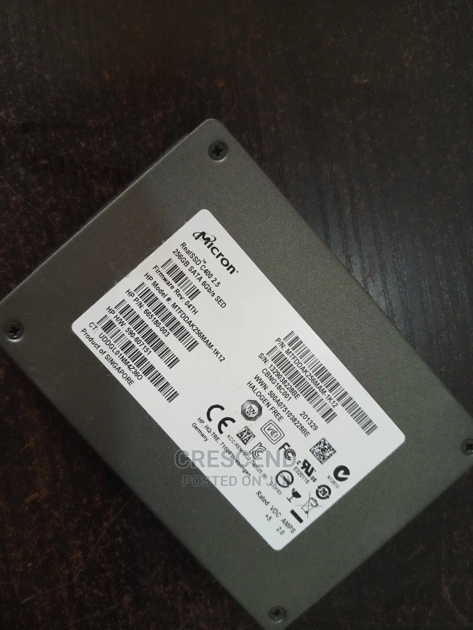 256gb Solid State Drive (Ssd)