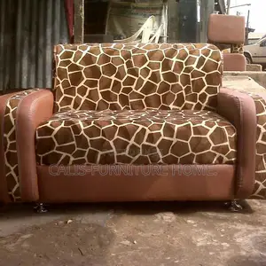 Modern 7 Seater Living Room Fabric Sofa Chair With Throw Pillows. 