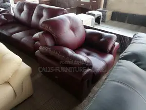 Modern 7 Seater Living Room Leather Sofa Chair