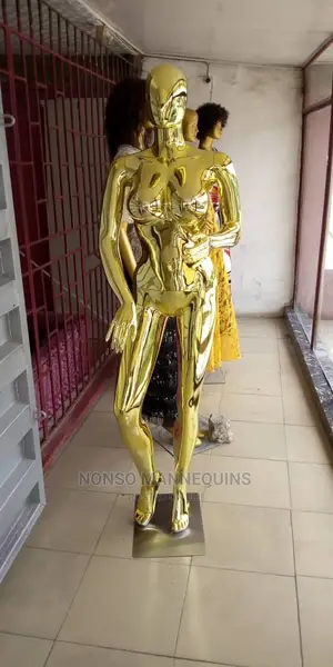 Big Breast Gold Chrome Module For Displaying Clothes