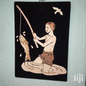 Handmade Art Work Of An African Fisherman