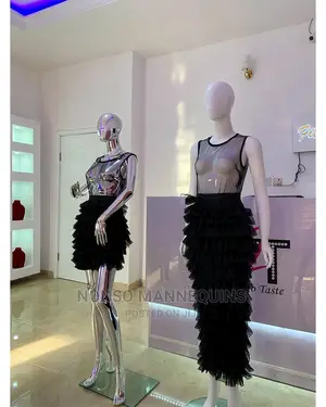 Silver Chrome Small Size Female Mannequins