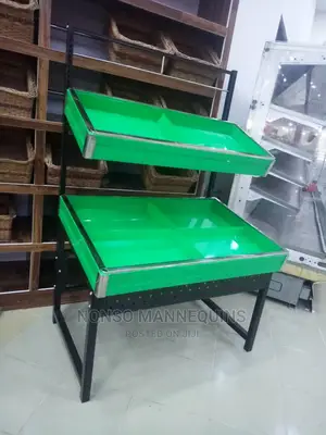 Green And Black Brand New Fruit Racks Display