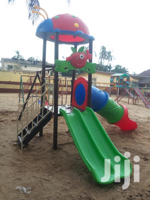 Children Play Ground House With Turnnel Slide And Swing