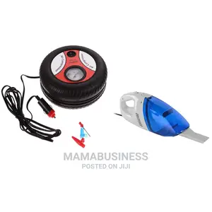 Air Compressor Tyre Pump Tyre Inflator + Car Vacuum Cleaner