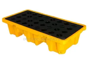 2 Oil Drum Spill Containment Pallet With Drain