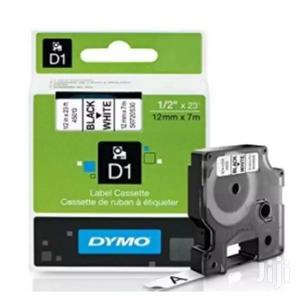 Dymo 12mm X 7mm Tape Black on White - 45013