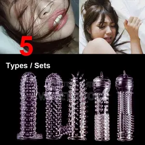 5 In 1 Reusable Penis Extender/Delay Sleeve Condom