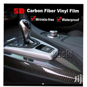 Quality 5D Carbon Fiber Vinyl Black Sticker.