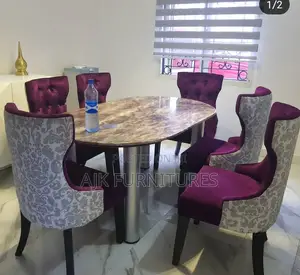 Marbled Top 6 Dinning Set