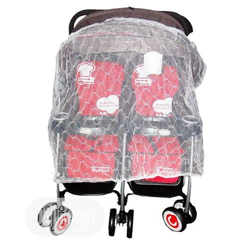 Two in One Double Stroller - Red and Black