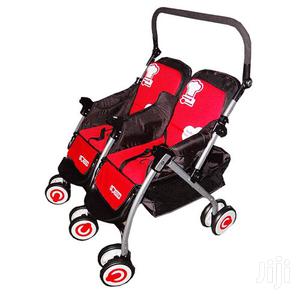Two in One Double Stroller - Red and Black